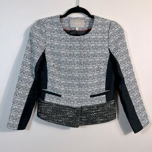 Banana Republic Career Tweed Zip Button Jacket Lined Professional Women Size 0